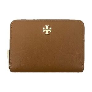 Tory Burch Brown Saffiano Zip Wallet